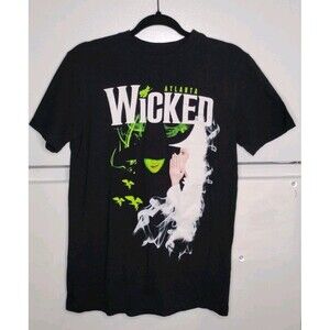 Wicked Atlanta The Musical Broadway Unisex Adult Medium Black Graphic T-Shirt